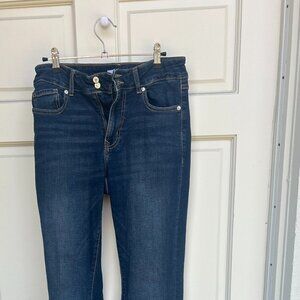 dark denim flare jeans